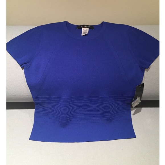 🚫SOLD NWT Jones New York Jewel Tone Blue Top PM - Picture 4 of 8